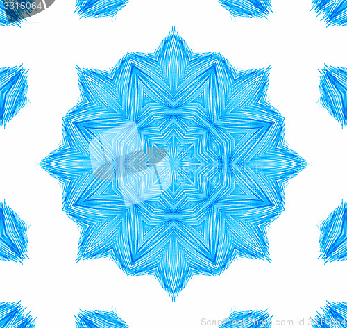 Image of Abstract blue concentric pattern