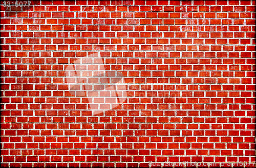 Image of Red brick wall grunge texture