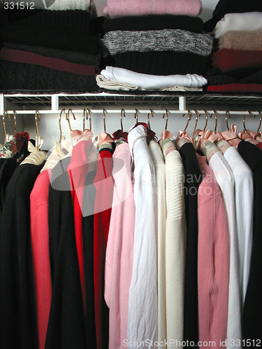 Image of Closet with clothes