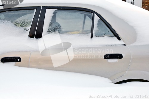 Image of Car stuck in the deep snow