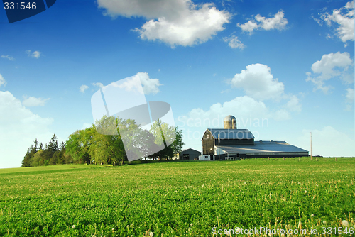 Image of Farmhouse and barn