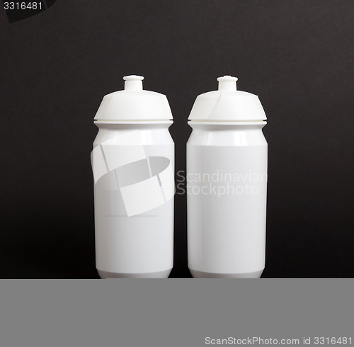 Image of White water bottles