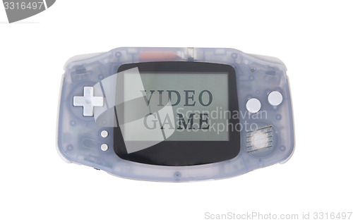 Image of Old dirty portable game console with a small screen