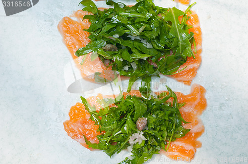 Image of fresh salmon carpaccio