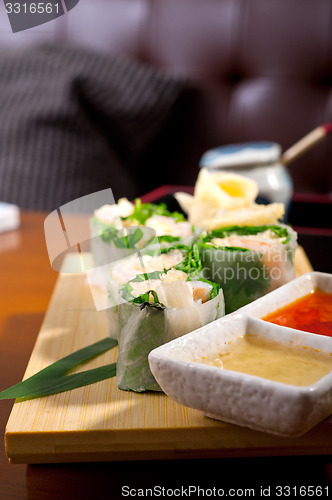 Image of fresh sushi choice combination assortment selection 