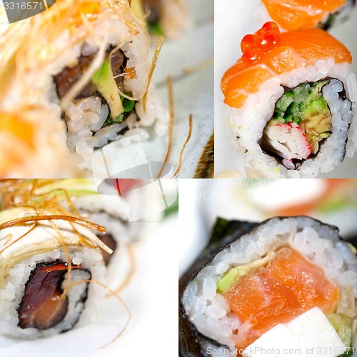 Image of Japanese sushi collage 