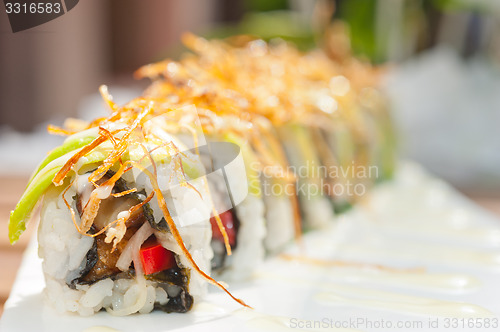 Image of Japanese sushi rolls Maki Sushi 