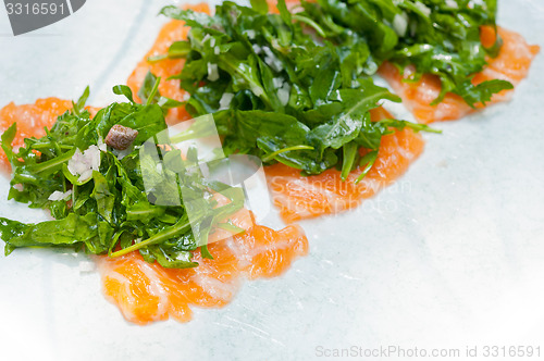 Image of fresh salmon carpaccio