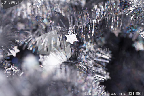 Image of Tinsel. Christmas decoration.