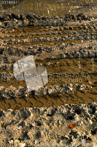 Image of Dirty broken rural road 