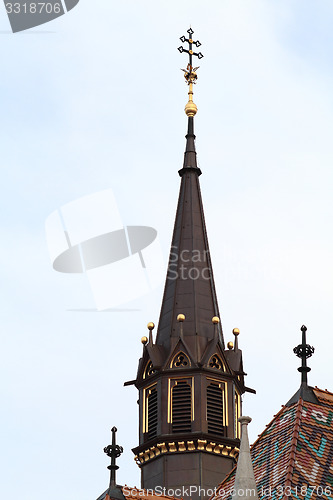 Image of Photo of a steeple