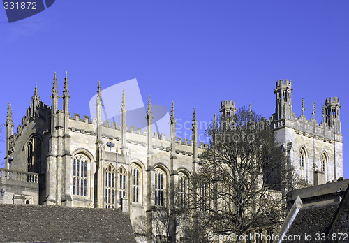 Image of university of oxford, christ church cathedral steeple