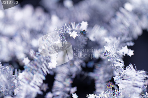 Image of Tinsel. Christmas decoration.
