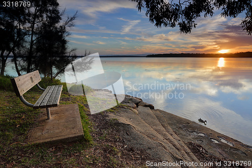 Image of Seat with a sunset view St Georges Basin