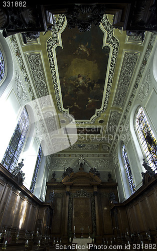 Image of university of oxford, trinity college chapel ceiling