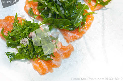 Image of fresh salmon carpaccio