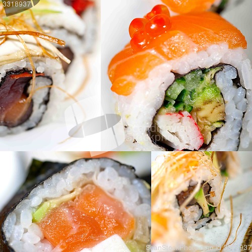 Image of Japanese sushi collage 