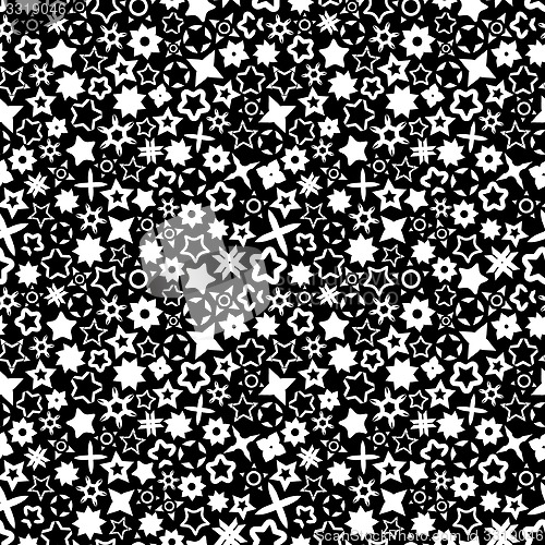 Image of Stars. Seamless pattern.