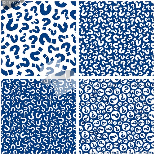 Image of Questions. Seamless pattern.