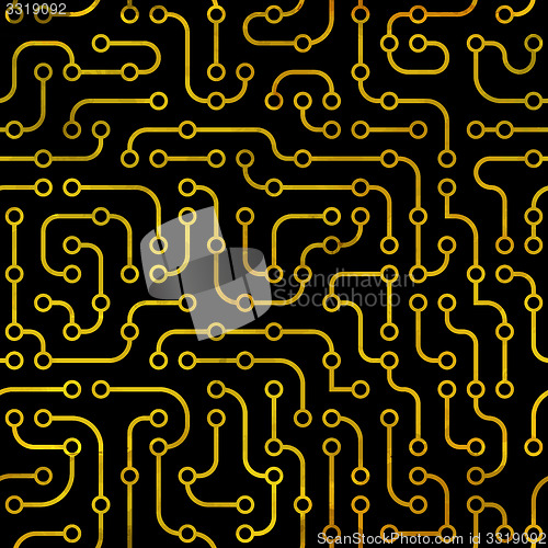 Image of Electronic circuit board. Seamless pattern.