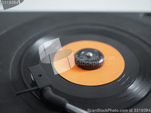 Image of Vinyl record on turntable