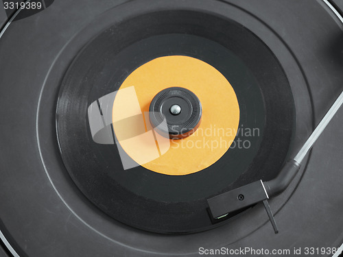 Image of Vinyl record on turntable