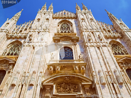 Image of Retro look Milan cathedral