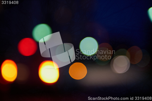 Image of blured treffic street lights