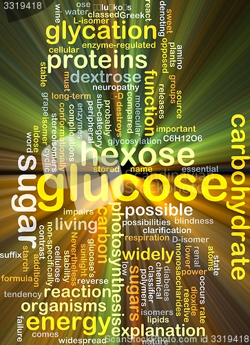 Image of Glucose background concept glowing