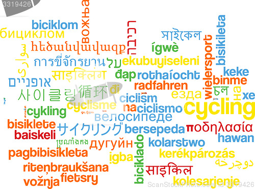 Image of Cycling multilanguage wordcloud background concept