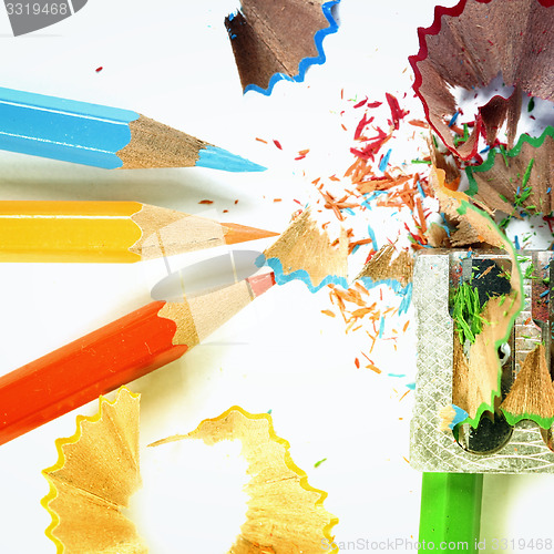 Image of Pencils and sharpener