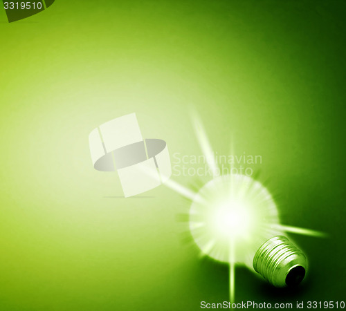 Image of Background with lit lightbulb