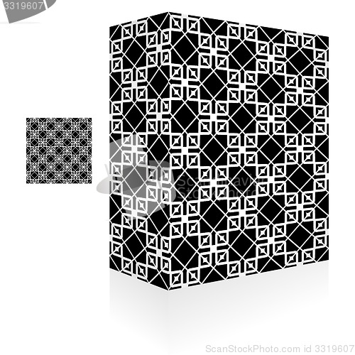 Image of Packaging box. Seamless pattern.
