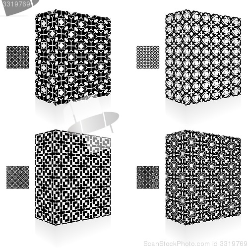 Image of Packaging box. Seamless pattern.