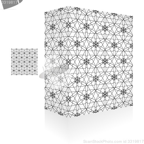 Image of Packaging box. Seamless pattern.