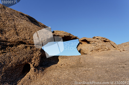 Image of Rock formation in Namib desert in sunset, landscape