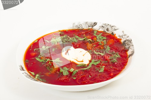 Image of Plate with soup   