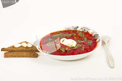 Image of Plate with soup 