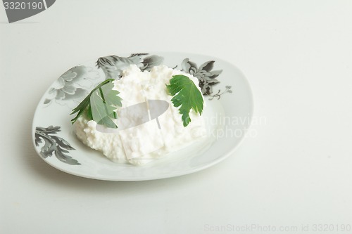 Image of Plate with cheese  