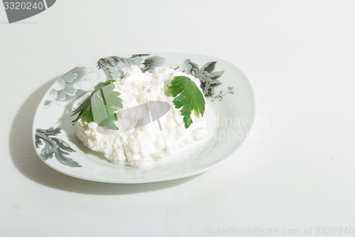 Image of Plate with cheese  