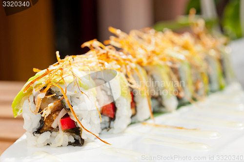 Image of Japanese sushi rolls Maki Sushi 