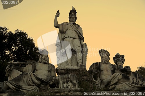 Image of Fountain of  Dea di Roma in Roma, Italy