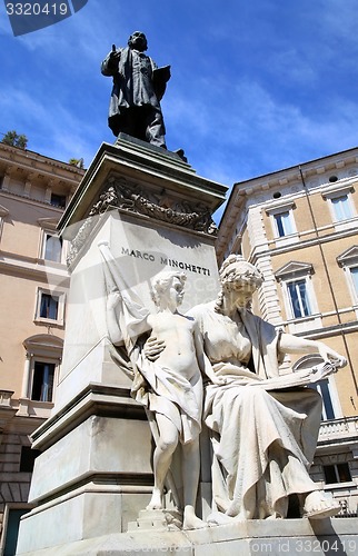 Image of Statue Marco Minghetti in Corso Vittorio Emanuele II, Rome, Ital