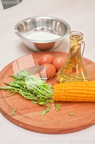 Image of Ingredients for corn pancakes