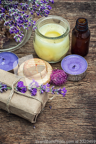 Image of set of perfumes for spa treatments