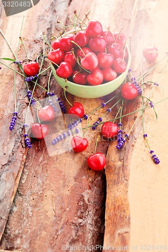 Image of bowl of fresh red cherries