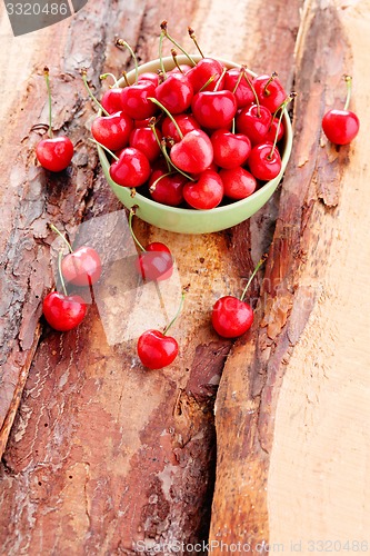 Image of bowl of fresh red cherries