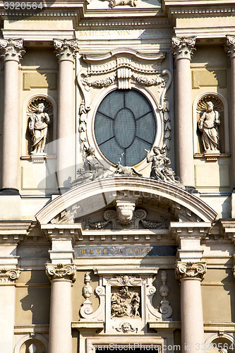 Image of rose window  italy  lombardy     in  the busto arsizio  old    a