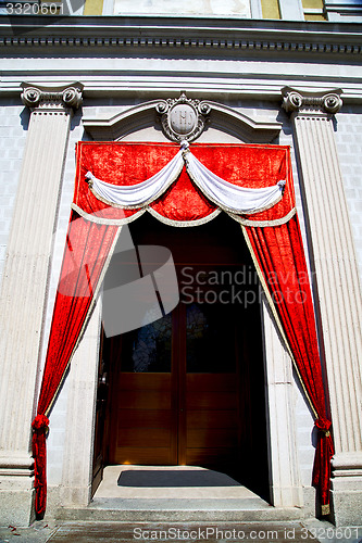 Image of  italy  lombardy     in  the besnate  old        wall red tent