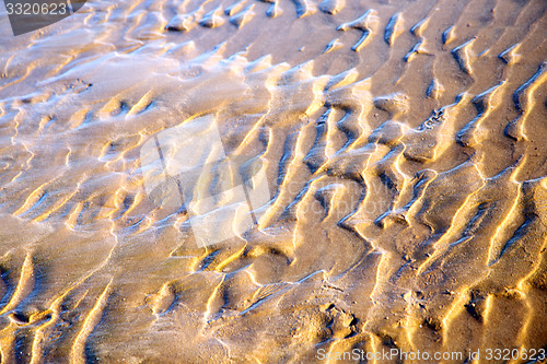 Image of dune    africa  coastline wet sand beach near atlantic ocean